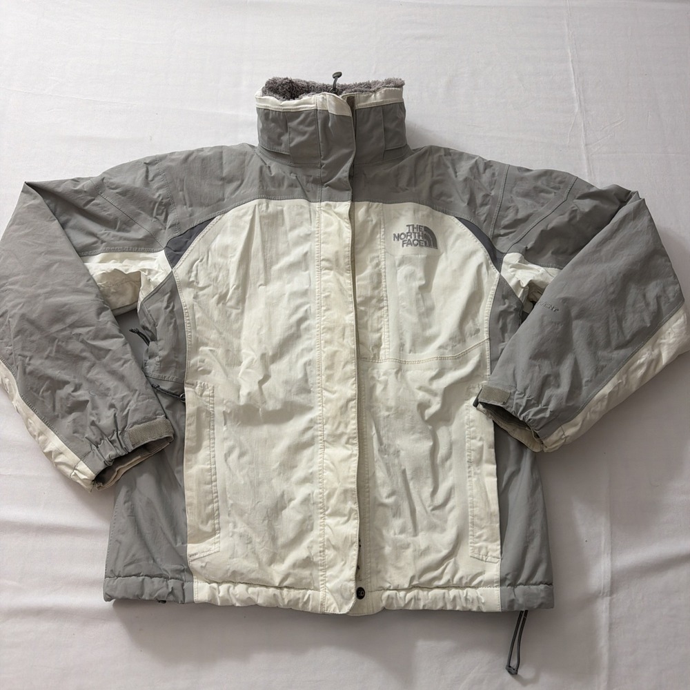 The North Face Womens Jacket HyVent Coat Size Small CreamJacket Ski Fit Warm Fit